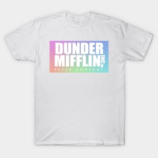 Pastel Dunder Mifflin Logo T-Shirt